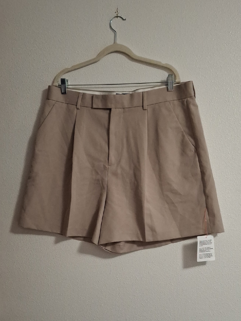 ASOS Smart Pleated Wide Shorts — Taupe NWT
